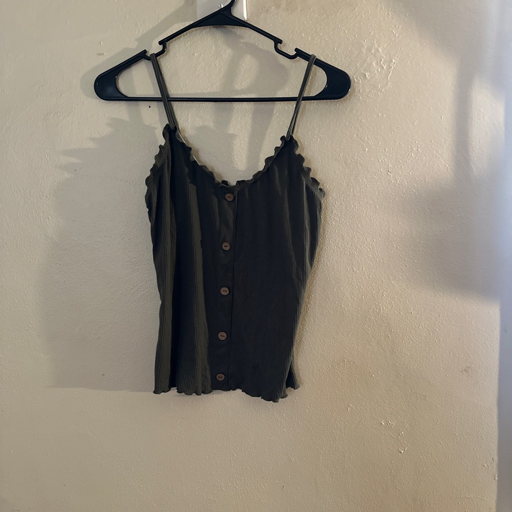 Brandy Melville Olive Button-Up Camisole